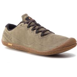 Buty MERRELL - Vapor Glove 3 J97175 Dusty Olive. Zielone buty sportowe męskie marki Merrell, ze skóry, bez zapięcia, do biegania. Za 399,00 zł.
