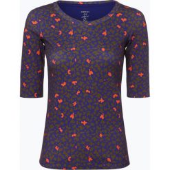 Marc Cain Collections - T-shirt damski, niebieski. Niebieskie t-shirty damskie Marc Cain Collections, bez wzorów, prążkowane, bez kołnierzyka. Za 399,95 zł.