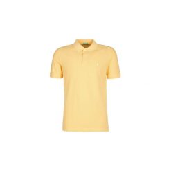 Koszulki polo z krótkim rękawem Benetton MADALO. Żółte koszulki męskie Benetton, s, bez wzorów, z krótkim rękawem. Za 116,10 zł.