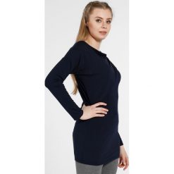 Bluzka - 30-88028 BLSC. Niebieskie bluzki damskie Unisono, s, bez wzorów, z elastanu, z asymetrycznym kołnierzem, bez rękawów. Za 29,00 zł.