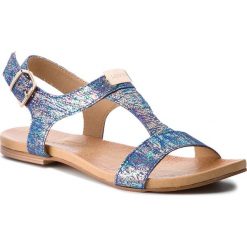 Sandały LASOCKI - ARC-3039-16 Niebieski. Niebieskie klapki damskie Lasocki, bez wzorów, z zamszu, bez obcasa, na obcasie. Za 129,99 zł.