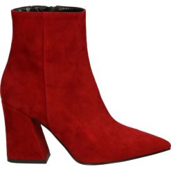 Botki - SC890 AMA ROS. Czerwone botki damskie zamszowe marki Venezia. Za 489,00 zł.