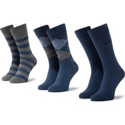 Zestaw 3 par wysokich skarpet męskich QUAZI - QZ-SOCKS-65-04-MEN-007 Szary. Szare skarpetki męskie QUAZI, bez wzorów, z elastanu. Za 39,00 zł.
