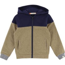 Bluza w kolorze oliwkowo-granatowym. Brązowe bluzy niemowlęce Billieblush & Billybandit, z nadrukiem, z bawełny, bez rękawów, bez kaptura. W wyprzedaży za 92,95 zł.