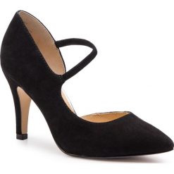 Szpilki CAPRICE - 9-24402-22 Black Suede 004. Czarne półbuty damskie Caprice, bez wzorów, ze skóry, bez obcasa, na obcasie, bez zapięcia. W wyprzedaży za 179,00 zł.