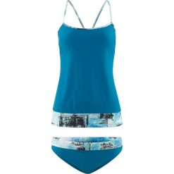 Tankini (2 części) bonprix niebieskozielony morski. Zielone stroje kąpielowe damskie marki bonprix, bez wzorów. Za 79,99 zł.