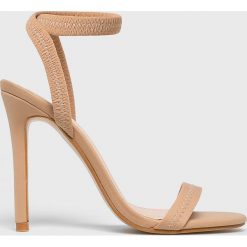 Public Desire - Sandały Abyss. Szare sandały damskie Public Desire, bez wzorów, z materiału, bez obcasa, na obcasie, bez zapięcia. Za 149,90 zł.