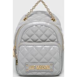 Love Moschino - Plecak. Szare plecaki damskie Love Moschino, w paski, z materiału. W wyprzedaży za 549,90 zł.
