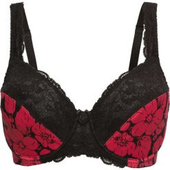 Biustonosz bonprix czarno-czerwony z nadrukiem. Czarne biustonosze bonprix, z nadrukiem. Za 21,99 zł.