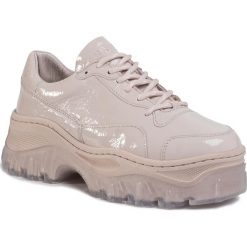 Sneakersy BRONX - 66327-H Jaxstar Nude 98. Brązowe półbuty damskie Bronx, na co dzień, bez wzorów, ze skóry, bez obcasa, na płaskiej podeszwie, bez zapięcia. Za 649,00 zł.