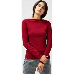Bluzka ribbowa. Czerwone bluzki damskie Moodo, xl, z elastanu. Za 29,99 zł.