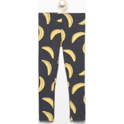 Legginsy dziewczęce: Legginsy z kontrastowym nadrukiem – Szary