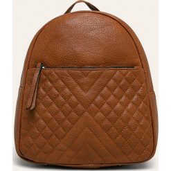 Answear - Plecak. Żółte plecaki damskie ANSWEAR, bez wzorów, ze skóry ekologicznej, eleganckie. W wyprzedaży za 59,90 zł.