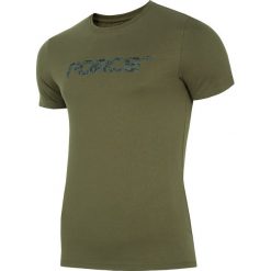T-shirt męski TSM006 - khaki. Brązowe koszulki męskie 4f, m, bez wzorów, bez kołnierzyka, bez rękawów. Za 44,99 zł.