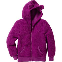 Bluzy dziewczęce rozpinane: Bluza z polaru „baranek” bonprix fiołkowy