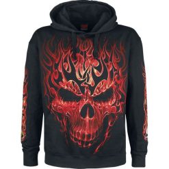 Bejsbolówki męskie: Spiral Skull Blast Bluza z kapturem czarny
