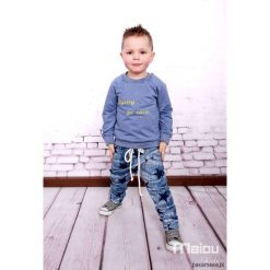 Bluzy chłopięce: Bluza z napisem Bystry po tacie