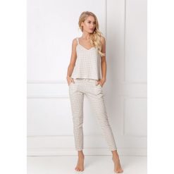 Aruelle - Piżama Ginny Creme. Piżamy damskie Aruelle, s, bez wzorów, z bawełny, bez rękawów. Za 139,90 zł.