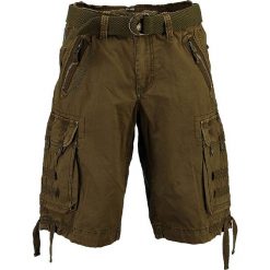 Bermudy "Paparazzi" w kolorze khaki. Brązowe spodenki i szorty męskie Geographical Norway Men, s, w paski, ze skóry. W wyprzedaży za 128,95 zł.