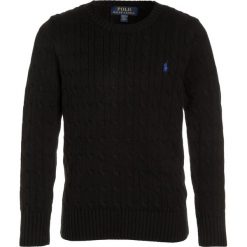 Polo Ralph Lauren CABLE Sweter black. Czarne swetry chłopięce marki Polo Ralph Lauren, z bawełny, polo. W wyprzedaży za 295,20 zł.