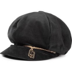 Czapka z daszkiem LIU JO - Captain Hat Velluto 369055 T0300 Nero 22222. Czarne czapki damskie Liu Jo, bez wzorów, z bawełny. Za 389,00 zł.
