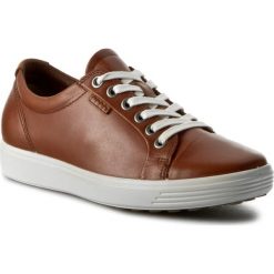 Półbuty ECCO - Soft 7 Ladies 43000301195 Mahogany. Pomarańczowe półbuty damskie ecco, na co dzień, bez wzorów, ze skóry, bez obcasa, na płaskiej podeszwie, bez zapięcia. W wyprzedaży za 369,00 zł.