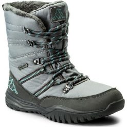 Śniegowce KAPPA - Balto Tex 242364 Grey/Mint 1637. Szare kozaki damskie Kappa, na zimę, ze skóry ekologicznej, bez zapięcia. W wyprzedaży za 169,00 zł.