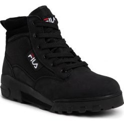 Trapery FILA - Grunge II Mid Wmn 1010740.25Y Black. Czarne trapery damskie Fila, ze skóry, bez obcasa, bez zapięcia. W wyprzedaży za 379,00 zł.