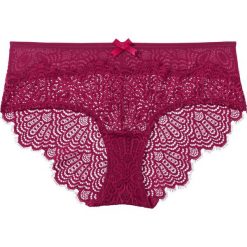 Figi "panty" bonprix czerwony wiśniowy. Fioletowe panty damskie bonprix. Za 29,99 zł.