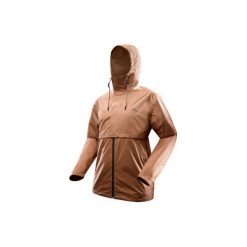 Kurtka wodoodporna NH500 brązowa męska. Pomarańczowe kurtki męskie QUECHUA, xl, bez wzorów, z poliesteru, bez kaptura. Za 129,99 zł.