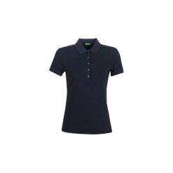 Koszulki polo z krótkim rękawem Benetton MONNIKHA. Niebieskie koszulki damskie Benetton, s, bez wzorów, z krótkim rękawem. Za 109,00 zł.