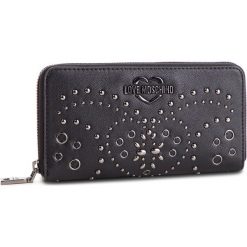 Duży Portfel Damski LOVE MOSCHINO - JC5606PP17LR0000 Nero/Galv.Nero. Czarne portfele damskie marki Love Moschino, ze skóry ekologicznej. Za 479,00 zł.