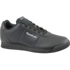 Reebok Royal Charm CN0964. Czarne buty sportowe damskie marki Reebok, bez wzorów, ze skóry, sportowe, reebok royal. W wyprzedaży za 199,99 zł.