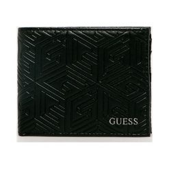 Guess Jeans - Portfel. Czarne portfele męskie Guess Jeans, z aplikacjami, z poliesteru. Za 319,90 zł.