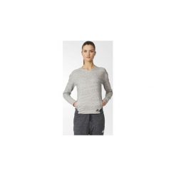 Bluza Adidas Cotton Fleece Crew. Szare bluzy sportowe damskie Adidas, bez wzorów, z elastanu, bez rękawów, bez kaptura. Za 120,00 zł.