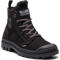 Trapery PALLADIUM - Pampa Hi Zip Wl 95982-010-M Black/Black. Czarne trapery damskie Palladium, ze skóry. W wyprzedaży za 389,00 zł.