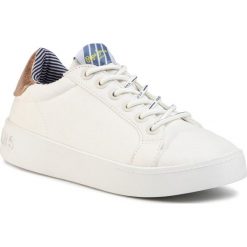 Sneakersy PEPE JEANS - Brixton Fun PLS30967 White 800. Białe półbuty damskie Pepe Jeans, z jeansu. W wyprzedaży za 219,00 zł.