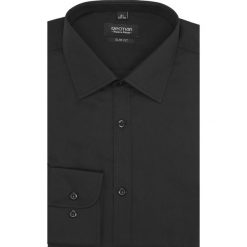 Koszule męskie na spinki: koszula verson cod4 długi rękaw slim fit czarny