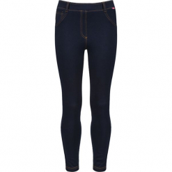 Legginsy w kolorze granatowym. Niebieskie legginsy dziewczęce Regatta, Dare2b, w paski. W wyprzedaży za 49,95 zł.