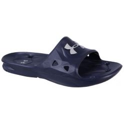 Under Armour Under Armour Locker Iii Sl 1287325-410 46 Granatowe. Szare kapcie męskie marki Under Armour, z syntetyku. W wyprzedaży za 79,99 zł.