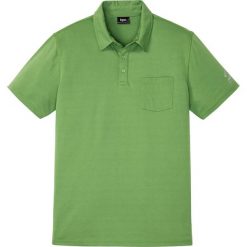 Shirt polo, krótki rękaw bonprix matowa zieleń mchu. Zielone koszulki męskie bonprix, xxl, z nadrukiem, z krótkim rękawem. Za 59,99 zł.