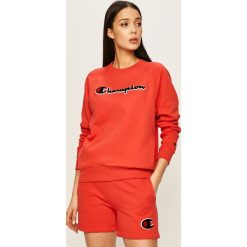Champion - Bluza. Czerwone bluzy damskie Champion, s, z aplikacjami, z bawełny, bez rękawów, bez kaptura. W wyprzedaży za 249,90 zł.