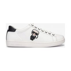 Karl Lagerfeld Ikonik Tenisówki Biały. Białe trampki i tenisówki damskie KARL LAGERFELD, bez wzorów, ze skóry, bez zapięcia. Za 722,95 zł.