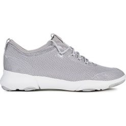 Geox - Buty. Szare buty sportowe damskie Geox, bez wzorów, ze skóry, sportowe. W wyprzedaży za 299,90 zł.