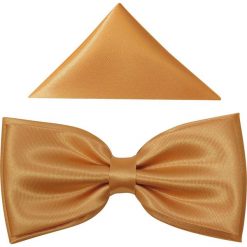 Złota mucha męska szeroka B42. Żółte muszki męskie Modini Moda Męska, na co dzień, bez wzorów, z tkaniny, eleganckie. W wyprzedaży za 45,00 zł.