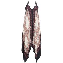Sukienka bonprix czarno-kremowy wzorzysty. Czarne sukienki damskie bonprix, bez wzorów, bez kołnierzyka, bez rękawów. Za 129,99 zł.