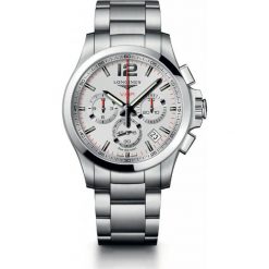 LONGINES Conquest L3.717.4.76.6. Szare zegarki męskie LONGINES, srebrne. Za 6350,00 zł.