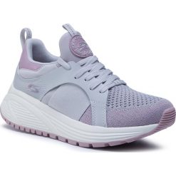 Sneakersy SKECHERS - Metro Daisy 117013/GYMV Gray/Mauve. Niebieskie półbuty damskie Skechers, ze skóry ekologicznej. Za 279,00 zł.