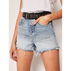 Szorty jeansowe The Kooples FSHO20000J. Niebieskie szorty damskie The Kooples, bez wzorów, z bawełny. Za 729,00 zł.