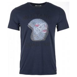T-shirty męskie: Mustang T-Shirt Męski Printed M Ciemnoniebieski